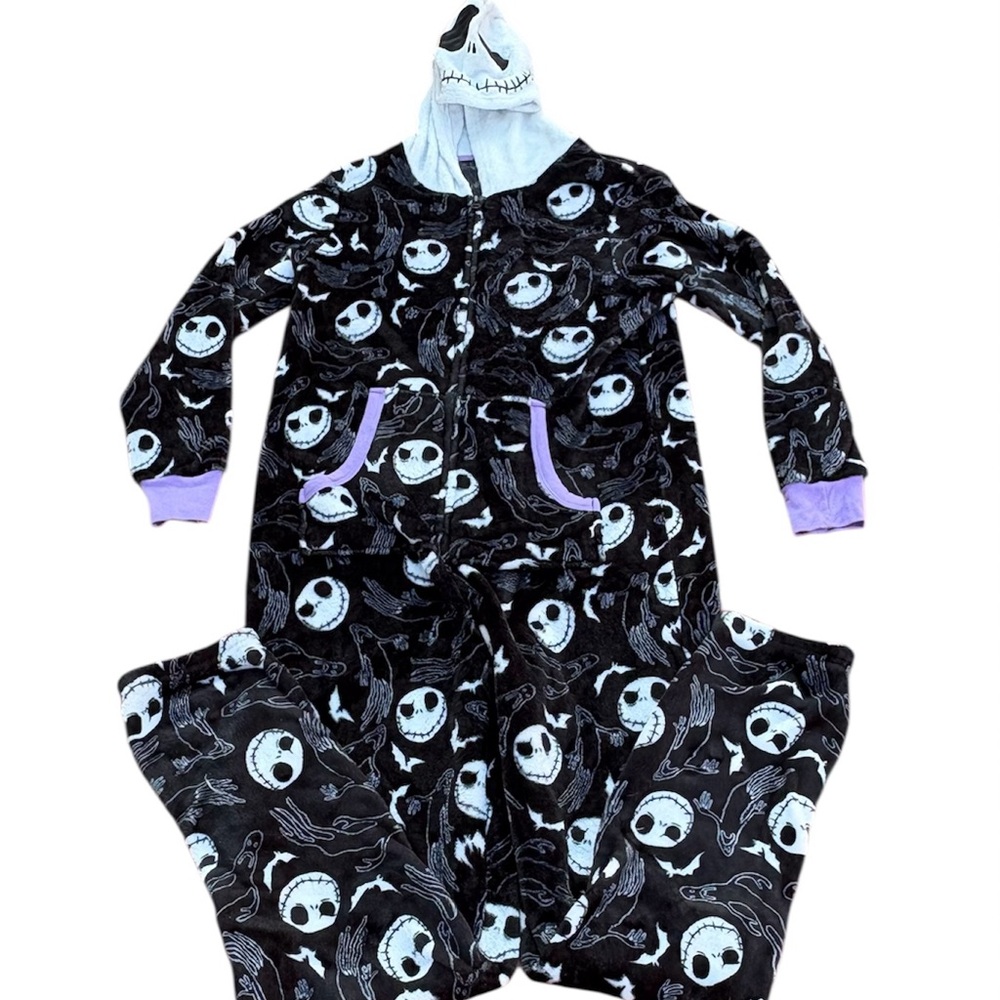Tim Burtons The Nightmare Before Christmas Jack Skellington Med Hooded Sleeper